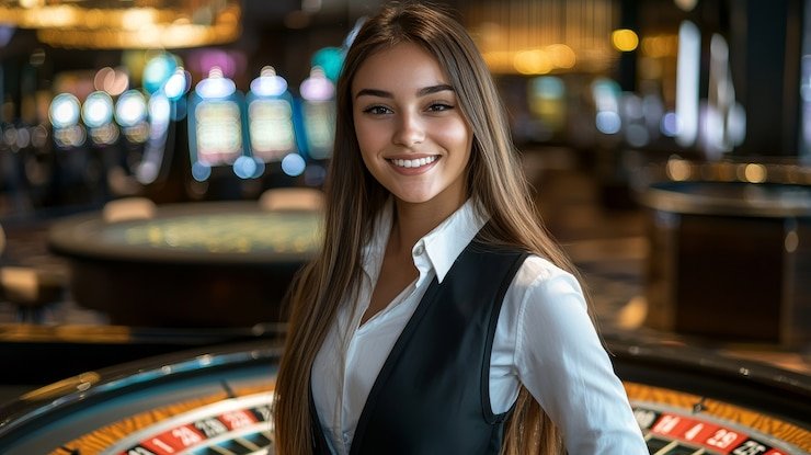 Antarmuka permainan Lucky Neko di platform receh88 login dengan simbol-simbol Asia dan tombol kontrol yang jelas